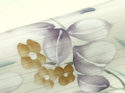 平和屋着物＊夏物　絽塩瀬　九寸名古屋帯　手描き　草花文　正絹　逸品　CABG7346rv