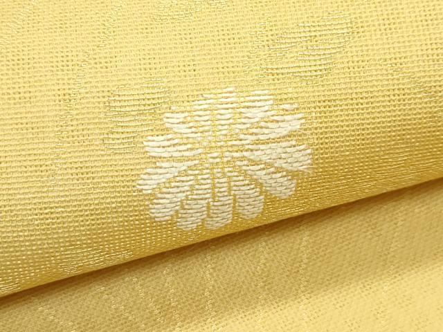 平和屋着物＊夏物　九寸名古屋帯　菊　金糸　正絹　逸品　CABG7347rv