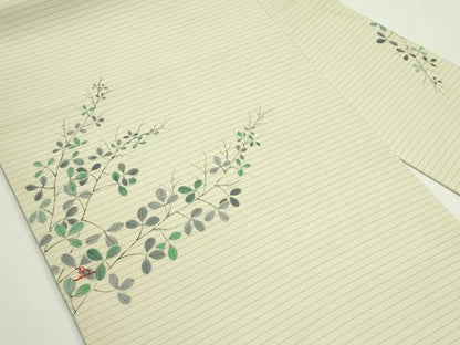 平和屋着物＊夏物　絽塩瀬　九寸名古屋帯　作家物　手描き　萩　正絹　逸品　未使用　CABG7351rv