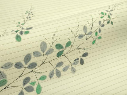 平和屋着物＊夏物　絽塩瀬　九寸名古屋帯　作家物　手描き　萩　正絹　逸品　未使用　CABG7351rv