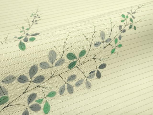 平和屋着物＊夏物　絽塩瀬　九寸名古屋帯　作家物　手描き　萩　正絹　逸品　未使用　CABG7351rv