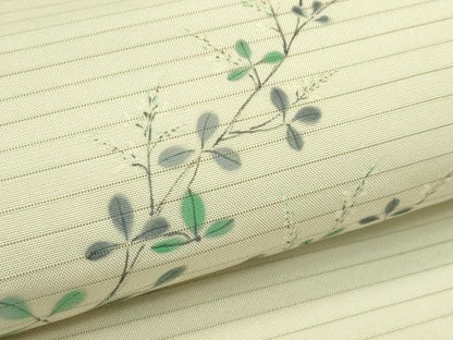 平和屋着物＊夏物　絽塩瀬　九寸名古屋帯　作家物　手描き　萩　正絹　逸品　未使用　CABG7351rv