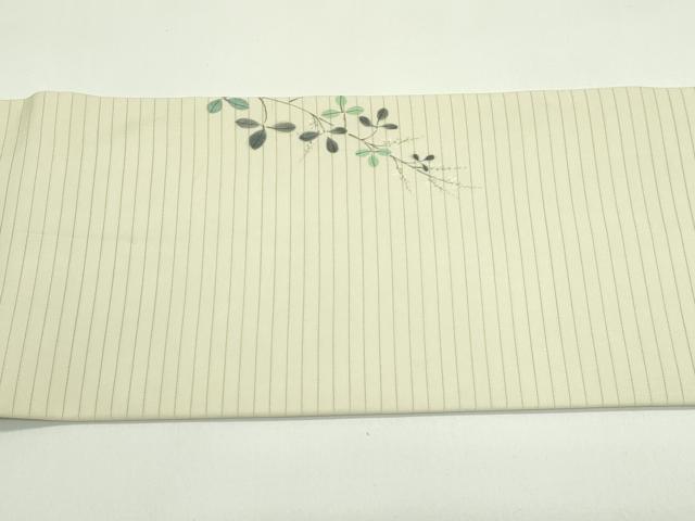 平和屋着物＊夏物　絽塩瀬　九寸名古屋帯　作家物　手描き　萩　正絹　逸品　未使用　CABG7351rv