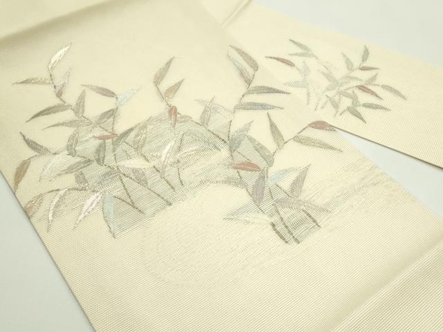 平和屋着物＊夏物　九寸名古屋帯　流水草木文　金銀糸　正絹　逸品　CABG7352rv