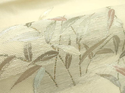 平和屋着物＊夏物　九寸名古屋帯　流水草木文　金銀糸　正絹　逸品　CABG7352rv