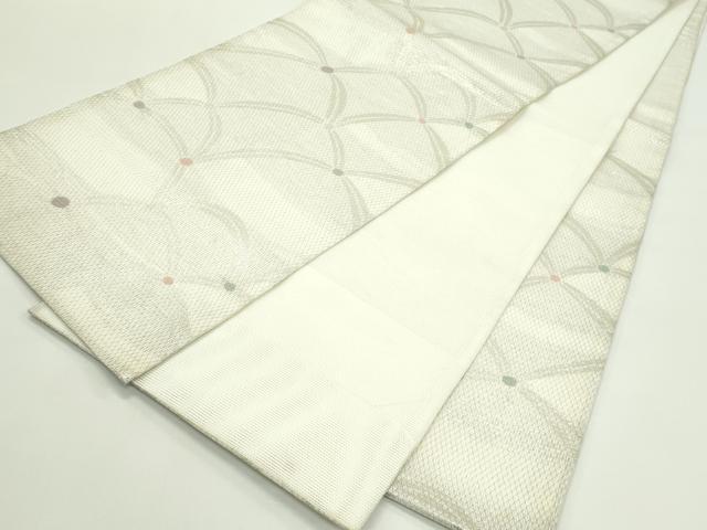 平和屋着物＊夏物 六通柄袋帯 青海波 銀糸 正絹 逸品 CABG7356rv