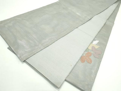 平和屋着物＊夏物 太鼓柄袋帯 萩 金銀糸 正絹 逸品 CABG7357rv
