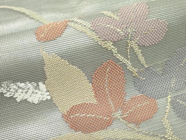 平和屋着物＊夏物 太鼓柄袋帯 萩 金銀糸 正絹 逸品 CABG7357rv