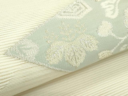平和屋着物＊夏物 太鼓柄袋帯 絽綴れ 菊 金銀糸 正絹 逸品 未使用 CABG7358rv