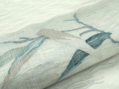 平和屋着物＊夏物 太鼓柄袋帯 すくい織 桔梗 筏 金糸 正絹 逸品 未使用 CABG7360rv