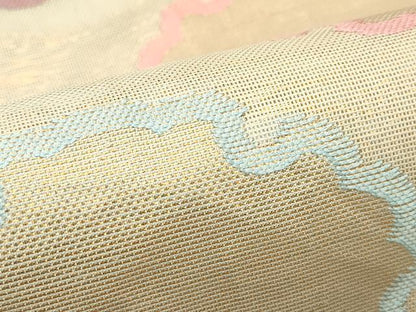 平和屋着物＊夏物 織物一筋名門 織悦 全通柄 本袋帯 雪輪文様 金糸 正絹 逸品 CABG7364rv