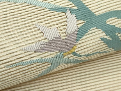 平和屋着物＊夏物　八寸名古屋帯　絽綴れ　草花文　正絹　逸品　CABG7368rv