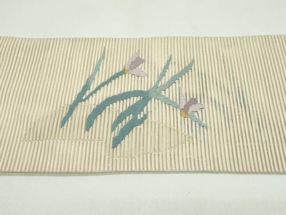 平和屋着物＊夏物　八寸名古屋帯　絽綴れ　草花文　正絹　逸品　CABG7368rv