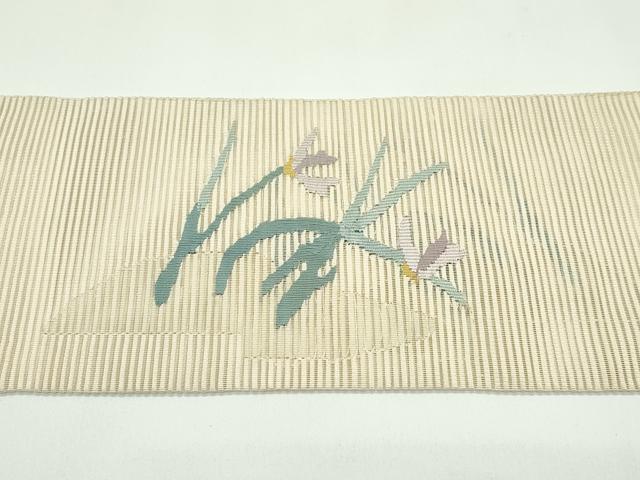 平和屋着物＊夏物　八寸名古屋帯　絽綴れ　草花文　正絹　逸品　CABG7368rv