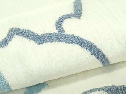 平和屋着物＊夏物　本場小千谷縮布　九寸開き名古屋帯　樋口織工藝社　証紙付き　麻　逸品　CABG7378rv