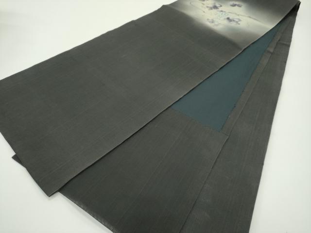 平和屋着物＊夏物　九寸開き名古屋帯　手描き　葡萄蔦の葉文　正絹　逸品　CABG7379rv