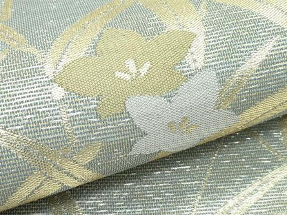平和屋着物＊夏物 六通柄袋帯 桔梗 金糸 正絹 逸品 CABG7382rv