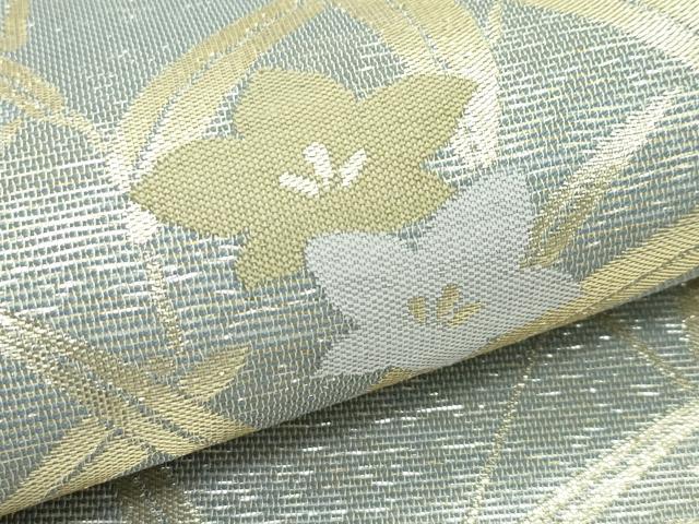 平和屋着物＊夏物 六通柄袋帯 桔梗 金糸 正絹 逸品 CABG7382rv