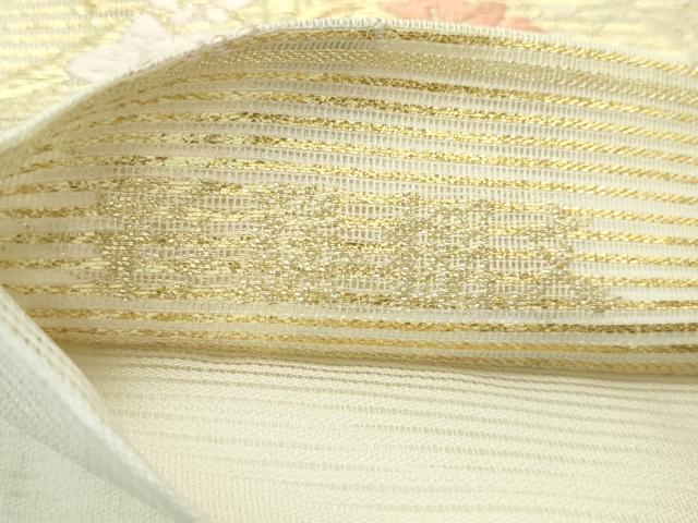 平和屋着物＊夏物 六通柄袋帯 唐織 彩藤棚文 金糸 正絹 逸品 未使用 CABG7385rv