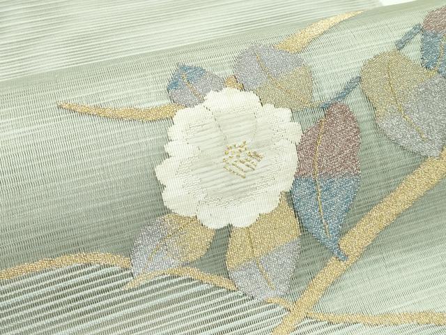 平和屋着物＊夏物 太鼓柄袋帯 絽綴れ 枝花文 金糸 正絹 逸品 CABG7386rv