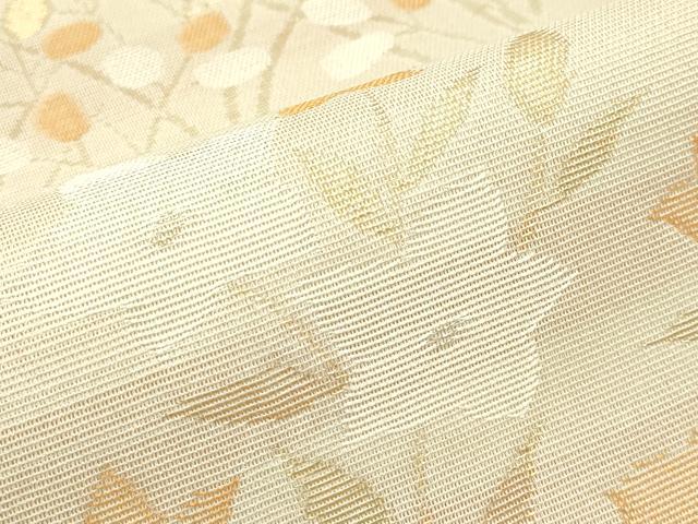 平和屋着物＊夏物 六通柄袋帯 桔梗 萩 金糸 正絹 逸品 未使用 CABG7388rv