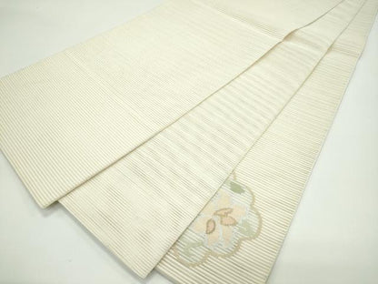 平和屋着物＊夏物 太鼓柄袋帯 絽綴れ 草花文 金銀糸 正絹 逸品 CABG7394rv