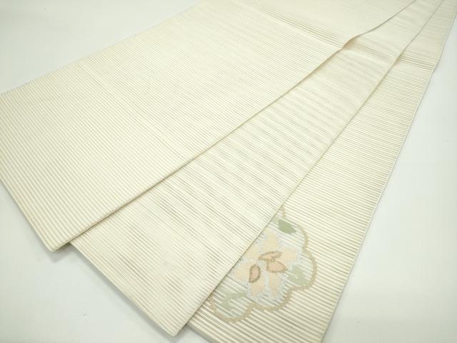 平和屋着物＊夏物 太鼓柄袋帯 絽綴れ 草花文 金銀糸 正絹 逸品 CABG7394rv