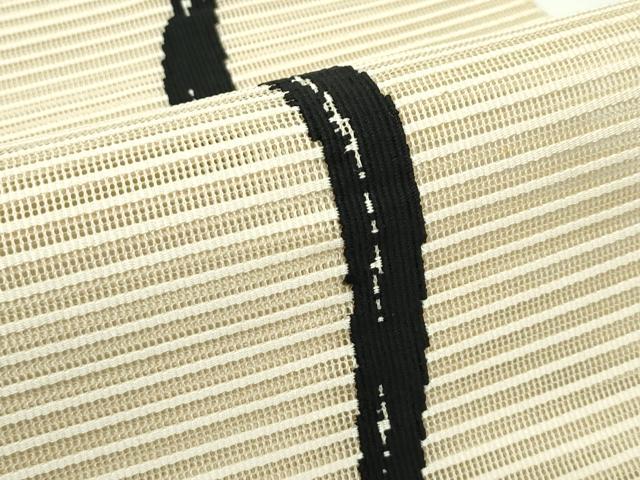 平和屋着物＊夏物　八寸名古屋帯　絽綴れ　よろけ縞　正絹　逸品　CABG7398rv