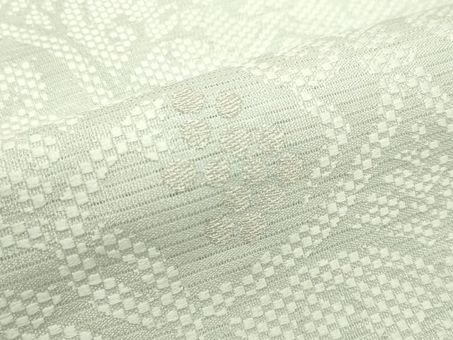 平和屋着物＊夏物　八寸名古屋帯　正倉院葡萄唐草文　銀糸　正絹　逸品　CABG7401rv