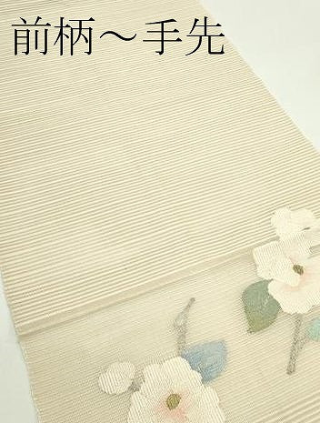 平和屋着物＊夏物　八寸名古屋帯　絽綴れ　枝花文　金銀糸　正絹　逸品　CABG7403rv