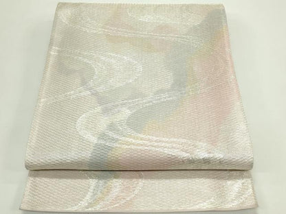 平和屋着物＊夏物 六通柄袋帯 流水文 銀糸 正絹 逸品 CABG7416rv