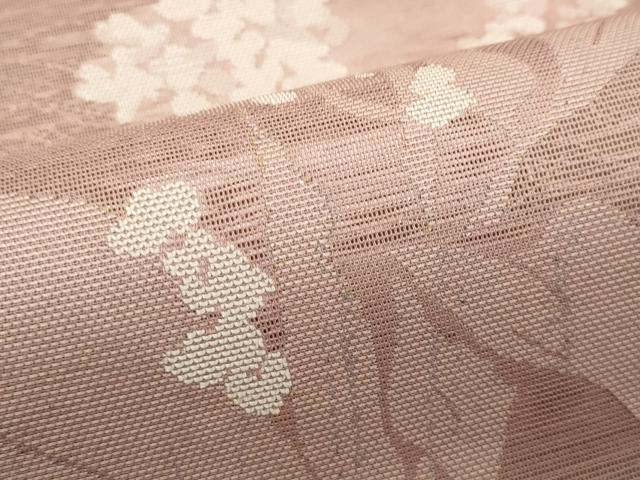 平和屋着物＊夏物 太鼓柄袋帯 草花文 正絹 逸品 CABG7417rv
