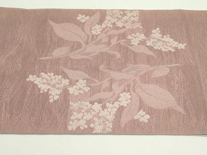 平和屋着物＊夏物 太鼓柄袋帯 草花文 正絹 逸品 CABG7417rv