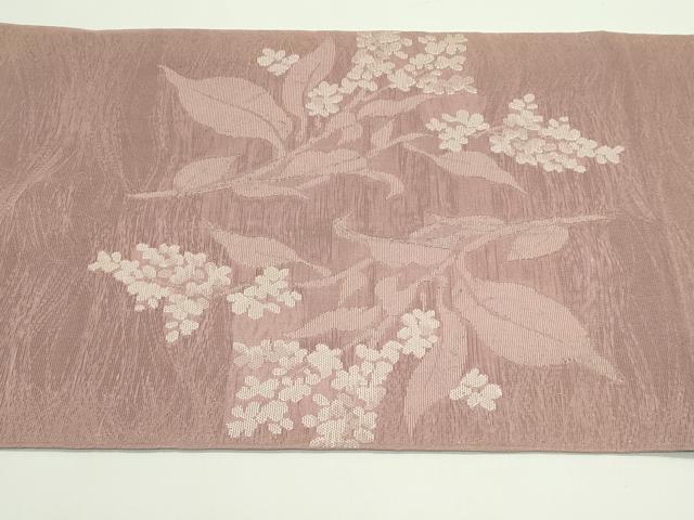 平和屋着物＊夏物 太鼓柄袋帯 草花文 正絹 逸品 CABG7417rv