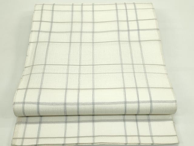 平和屋着物＊夏物 全通柄袋帯 格子柄 正絹 逸品 CABG7419rv
