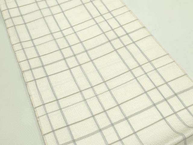 平和屋着物＊夏物 全通柄袋帯 格子柄 正絹 逸品 CABG7419rv