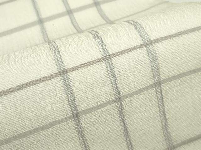平和屋着物＊夏物 全通柄袋帯 格子柄 正絹 逸品 CABG7419rv