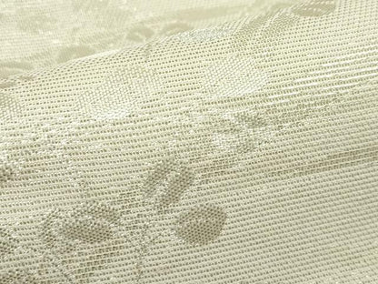 平和屋着物＊夏物 六通柄袋帯 萩 桔梗 銀糸 正絹 逸品 CABG7422rv