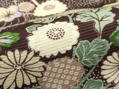 平和屋着物＊夏物　丸帯　引き抜き帯　刺繍　松竹梅鴛鴦花文　正絹　逸品　CABG7425rv