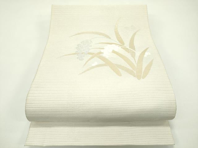 平和屋着物＊夏物　八寸名古屋帯　絽綴れ　葡萄舞蝶文　金銀糸　CABG7430rv