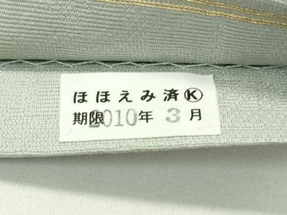 平和屋着物▽西陣　岡文織物謹製　太鼓柄袋帯　スリーシーズン　春夏秋　草花文　正絹　逸品　CABG7432rv