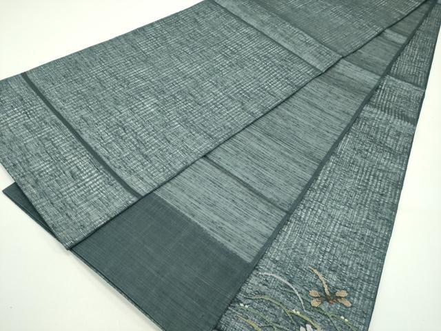 平和屋着物＊夏物 太鼓柄袋帯 すくい織 トンボ 露芝文 銀糸 正絹 逸品 CABG7433rv