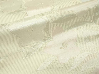 平和屋着物＊夏物　九寸名古屋帯　桔梗　銀糸　正絹　逸品　CABG7437rv