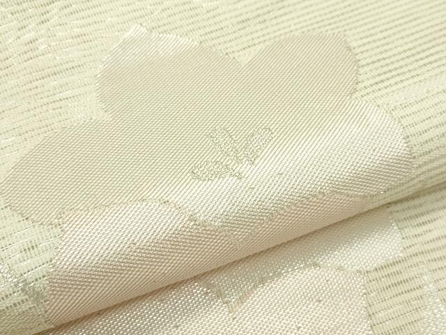 平和屋着物＊夏物　九寸名古屋帯　桔梗　銀糸　正絹　逸品　CABG7437rv