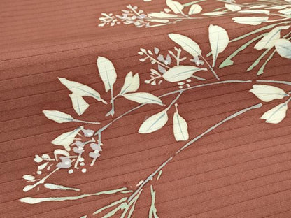 平和屋着物＊夏物　絽塩瀬　九寸名古屋帯　草花文　正絹　逸品　CABG7438rv
