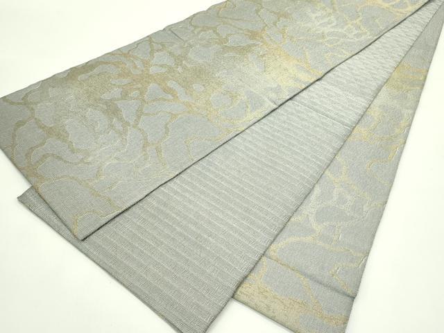 平和屋着物▽六通柄袋帯　スリーシーズン　春夏秋　祥平工房　氷割文様　金銀糸　正絹　逸品　CABG7447rv