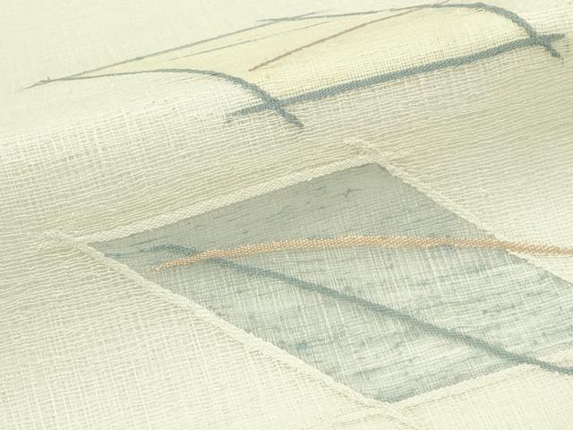 平和屋着物＊夏物 太鼓柄袋帯 すくい織 菱文様 正絹 逸品 CABG7448rv