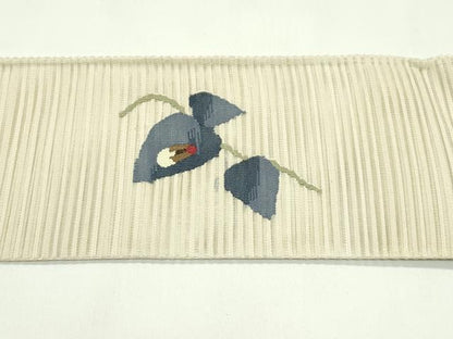 平和屋着物＊夏物　つけ帯　絽綴れ　朝顔　蛍　金糸　正絹　逸品　CABG7459rv
