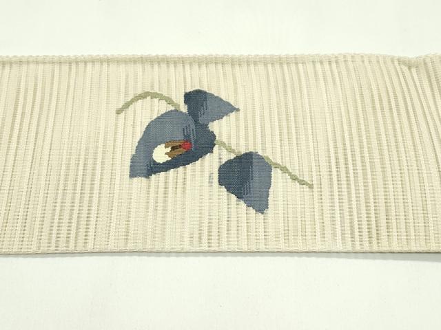 平和屋着物＊夏物　つけ帯　絽綴れ　朝顔　蛍　金糸　正絹　逸品　CABG7459rv