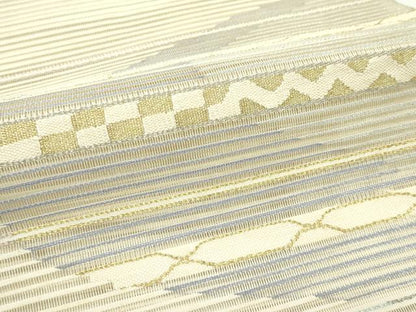 平和屋着物＊夏物　つけ帯　絽綴れ　霞文　金銀糸　正絹　逸品　CABG7460rv
